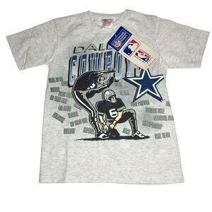 VINTAGE | Deadstock 90s Cowboys Graphic Double Sided Tee - Youth Sz Medium (5-6)